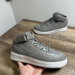 Nike Lab Air Force 1 Mid Mens Size 10.5 Light Charcoal Gray 819677-001