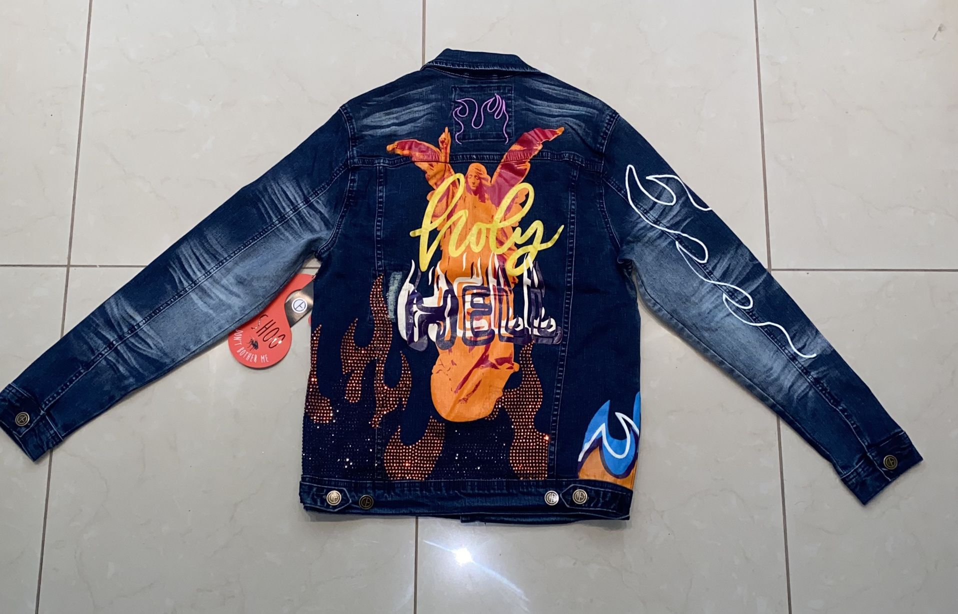 Original fables “holy hell” blue denim set  & Accessories