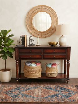 Bombay Company Wood Console / Entryway Table (4 Drawers)