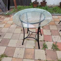 Round Glass Dining Table For Sale