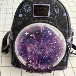 Howl-O-Scream Loungefly Mini Backpack Bag Purse Spooky Halloween Black