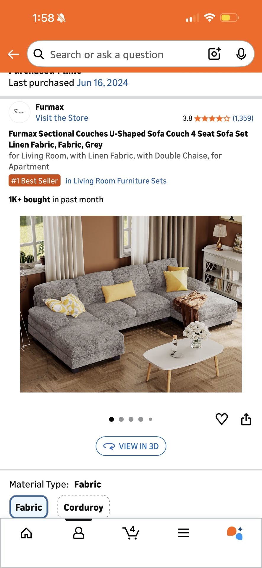Gray Amazon Couch