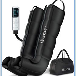 New Leg Compression Massager for Circulation and Pain Relief, Full Leg 5-Zone Compression Boots with