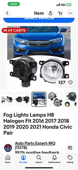 2016 -2021 HONDA CIVIC FOG LIGHTS