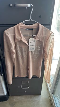 Nwt Zara mesh top with sequin
