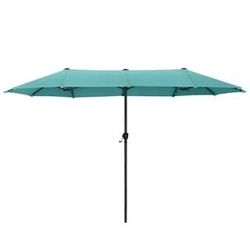 13 ft. Market Patio Umbrella 2-Side in Turquoise Green