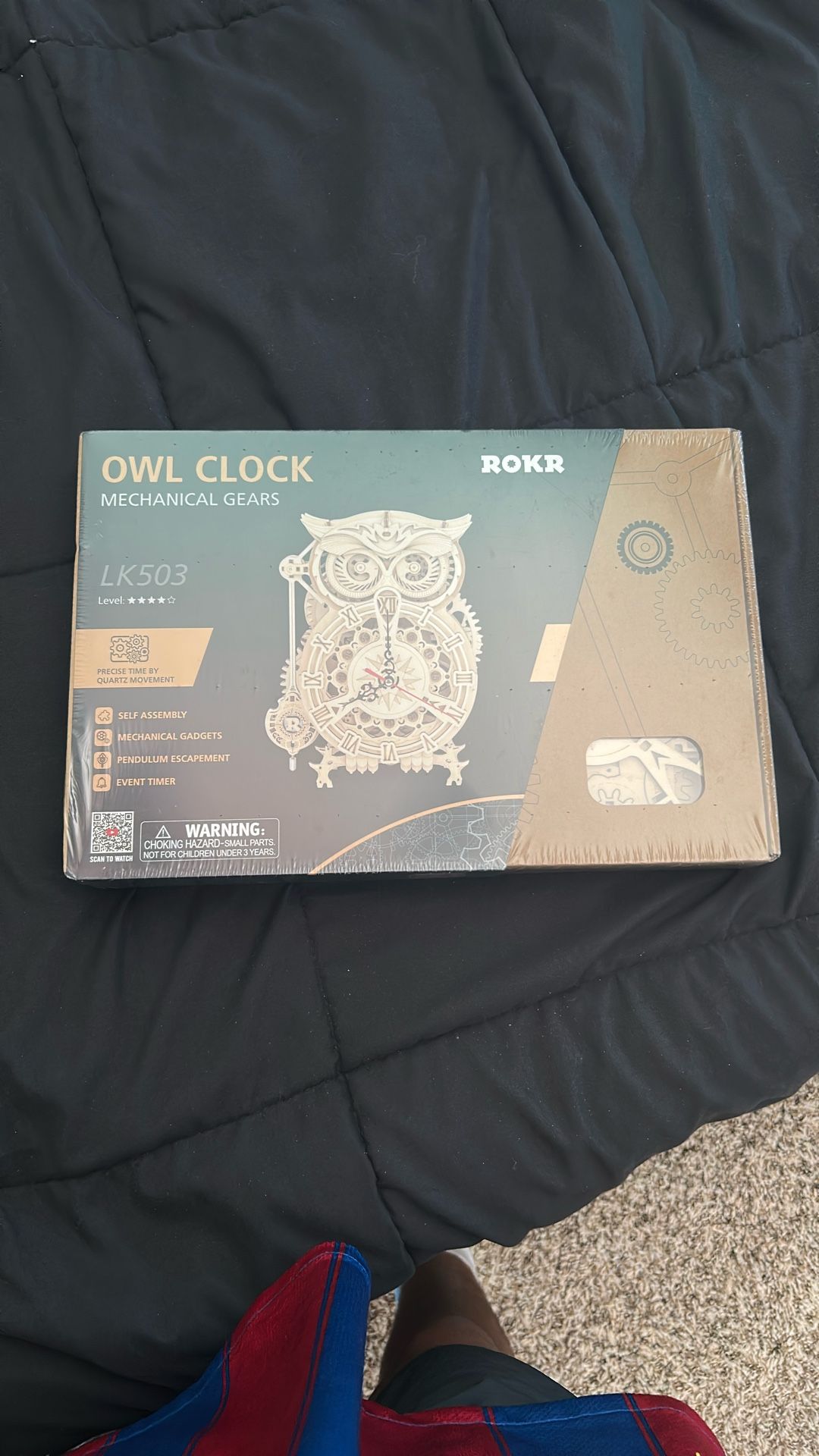 Owl Clock(Put together yourself) Unopened!!