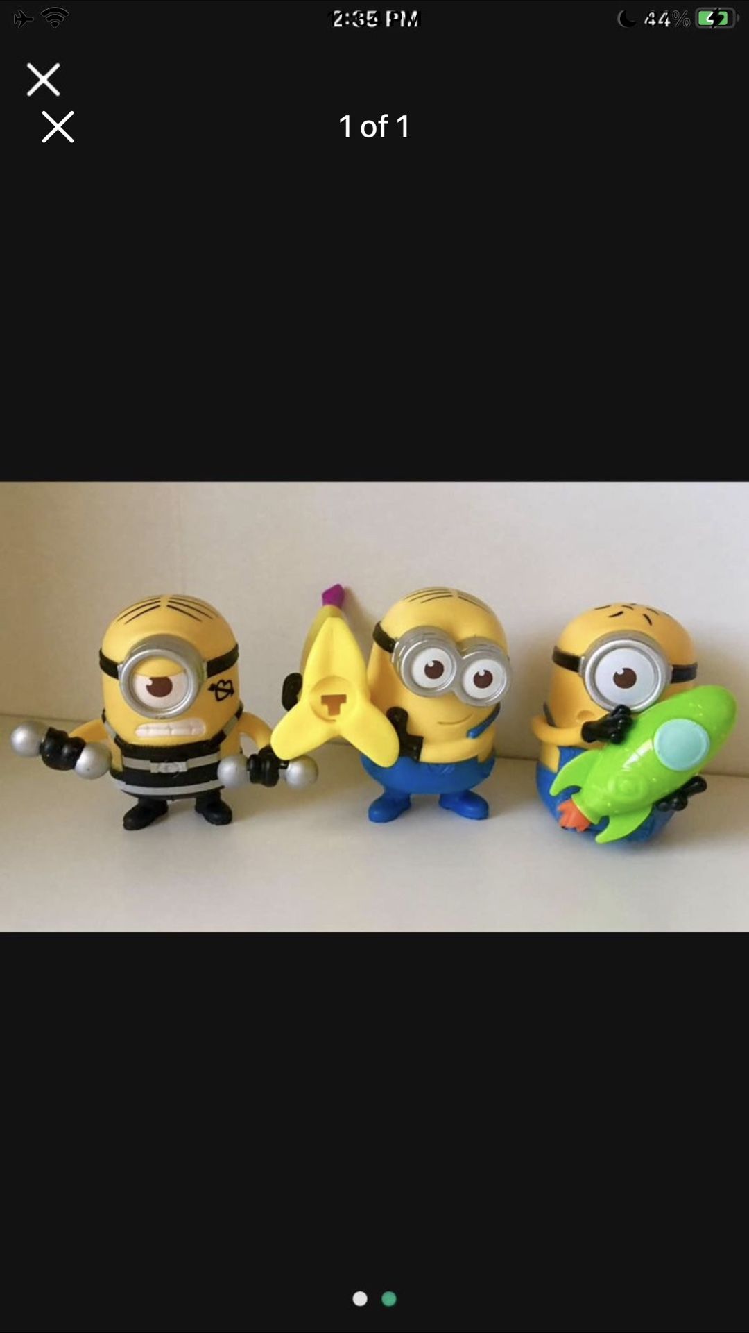 Minions 4 Figures Lot And One Plush Minion