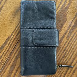 Fossil Wallet - Black Leather - Slim Clutch w/Credit Card Slots - Unisex