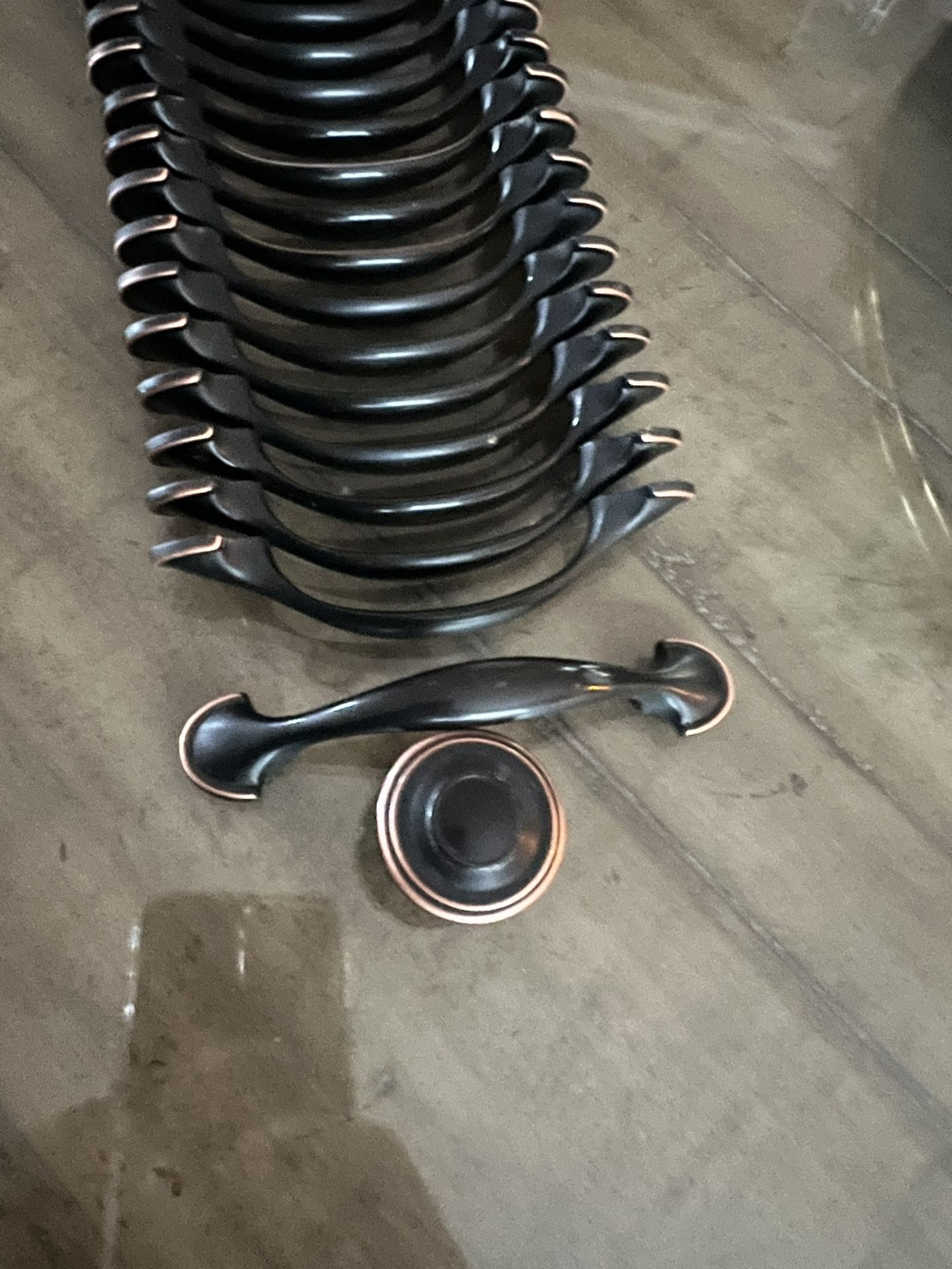Bronze.Cabinet Handles and knobs $80 all