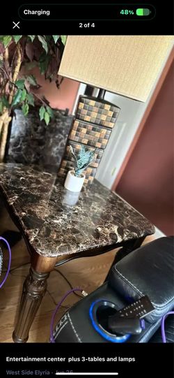 Three piece tables added two lamps