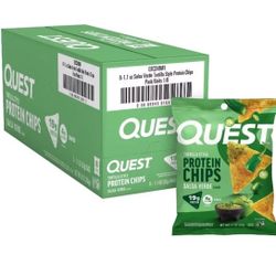 Quest Tortilla Style Protein Chips - Salsa Verde (8 Bags)