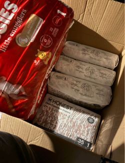 Huggies & Honest size 1 diapers