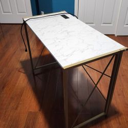 Foldable Faux Marble Desk