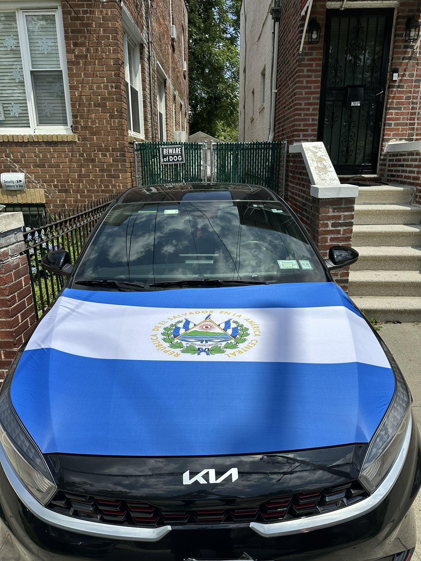 El Salvador Flag car Hood Fits All Cars