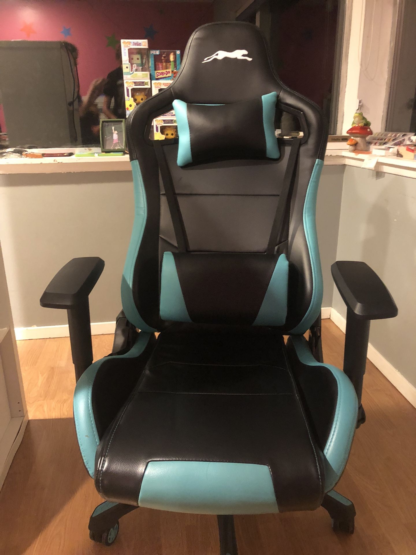 Black and Teal Gaming Chair