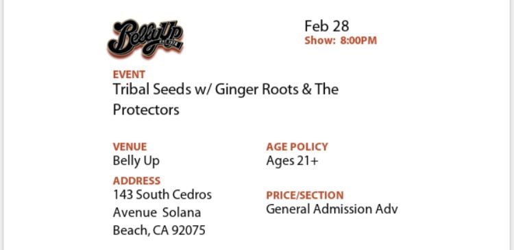 Tribal Seeds Tickets