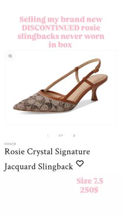 Brand new coach rosie slingback kitten heels