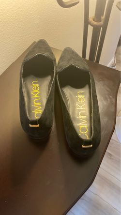 Calvin Klein suede flats