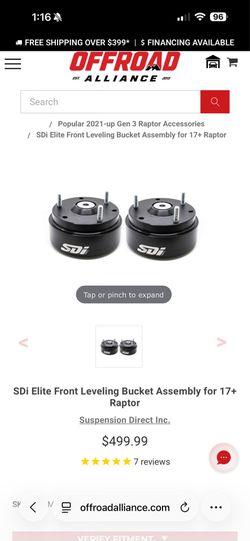 SDi Elite Front Leveling Bucket Assembly for 17+ Raptor