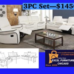 💥FREE DELIVERY💥Brand New 3PC Reclining Sofa Loveseat Chair Set 