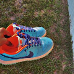 Blue And Orange Air Force Size 9.5