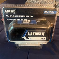 HART 40v 6Ah Battery - Brand New (never used)