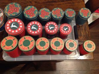 Various holidays tins