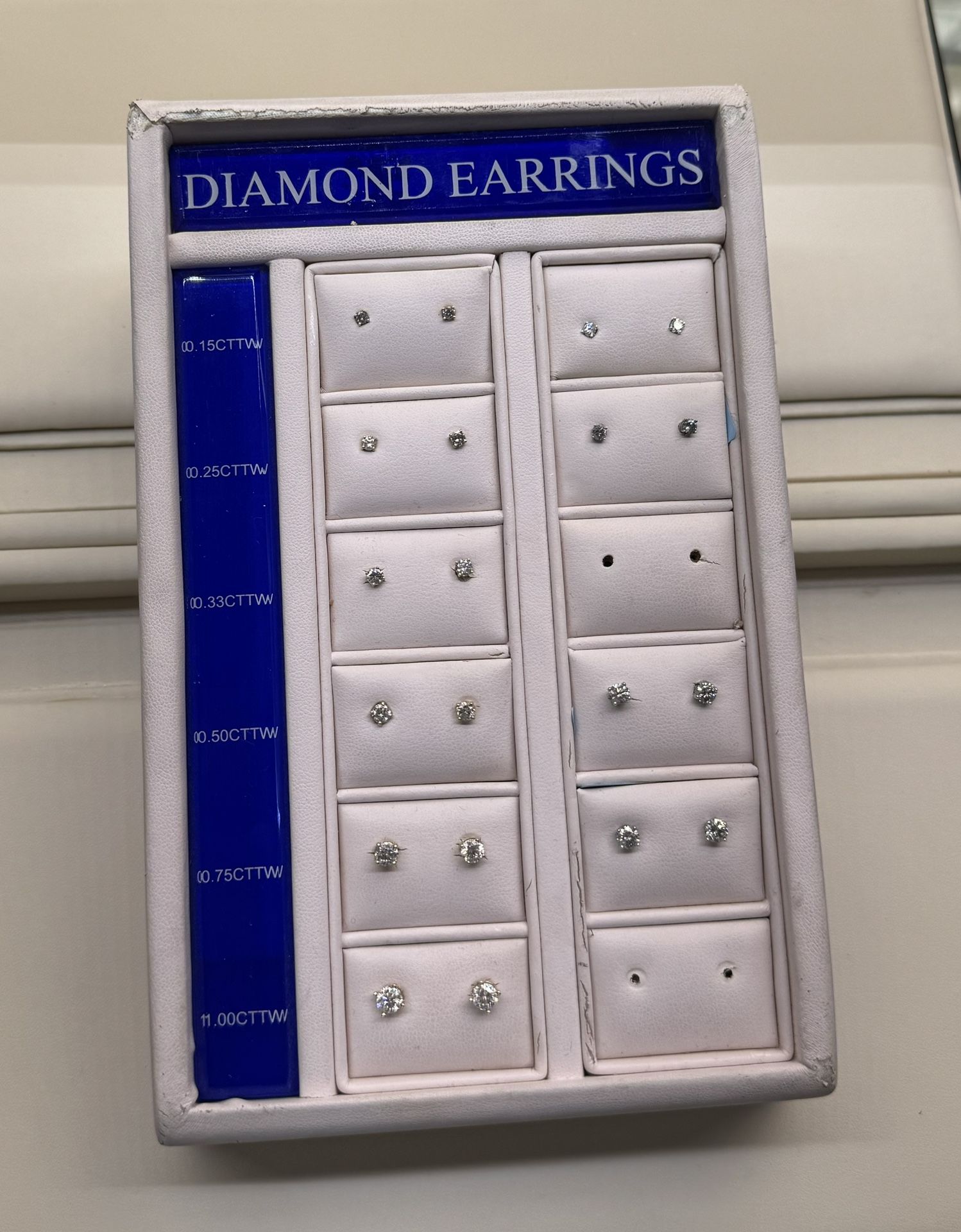 14K Gold Diamond Earrings (Solitaires) 