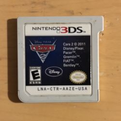 Disney Pixar Cars 2 Nintendo 3DS Game Card