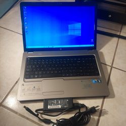 HP LABTOP COMPUTER WINDOWS 10 PRO 500 GIGS  HARD DRIVE  AND 4 GIGS RAMS  GOOD  BATTERY  ORIGINAL  CHARGER  WITH  CAMERA BLUETOOTH  EVERYTHING WORKS FI