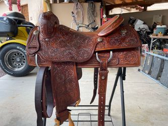 17 inch H & H custom roper saddle