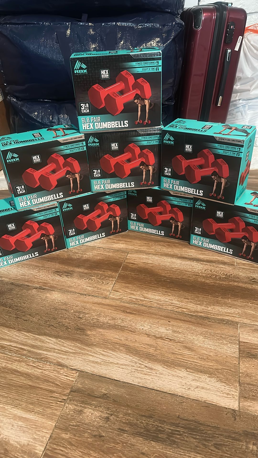 Pair of 3 Lbs Dumbbells 