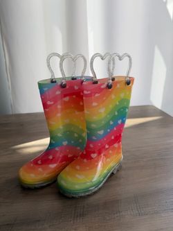 Kids rain boots light up - western chief size 7 toddler