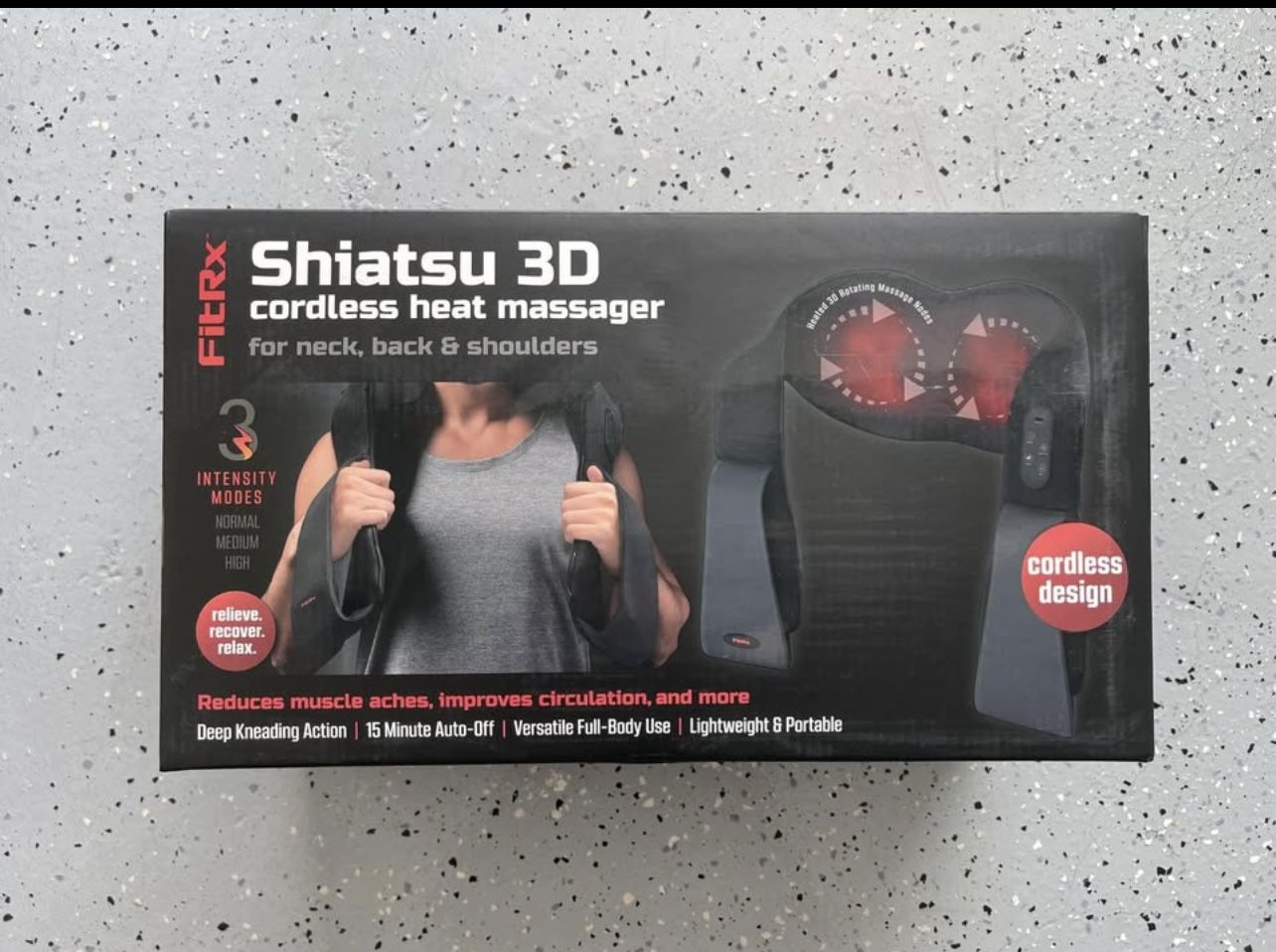 Shiatsu Cordless Heat Massager Brand New
