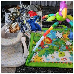 Baby Play Gym With Music, Foldable Chair, Clothes And Shoes Between 3 To 6 Months