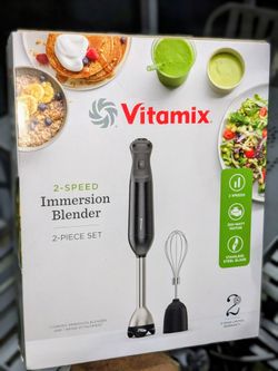 NEW + SEALED! Vitamix 2-Spd Hand Immersion Blender 2pc Set. Bundle w/ Whisk Attch.