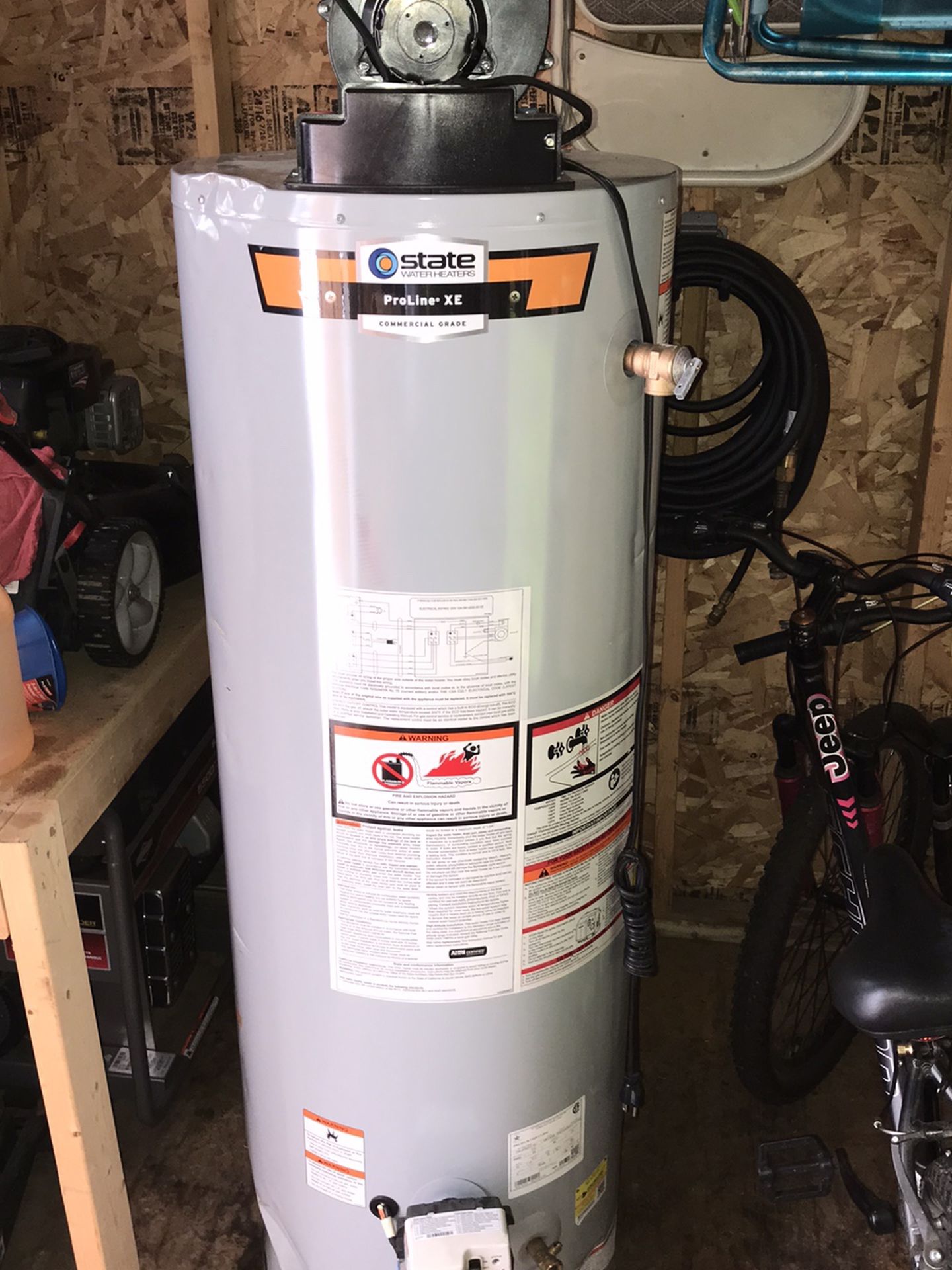 State 40 gallon propane gas power vent water heater