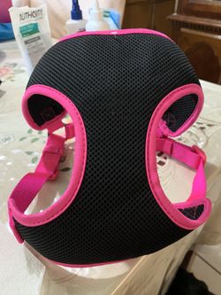 TOP PAW Mesh Dog Harness Black & Pink Large