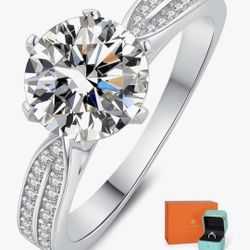 Moissanite Engagement Promise Rings - Anillo De Compromiso De Moissanita 