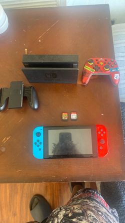 Nintendo switch with controller and games