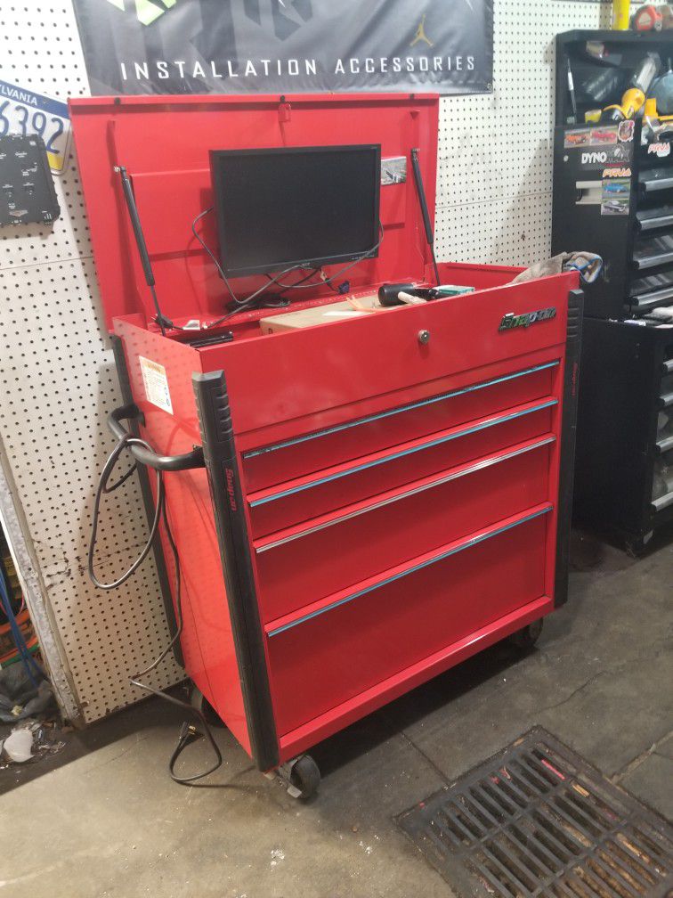 New Snap On Tool Box   With 110 Volt Power Strip 