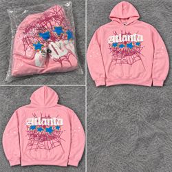 Sp5der Atlanta Pink Hoodie