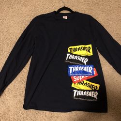 Selling 2 Supreme x Thrasher Shirts for 100 all Together, both are size large