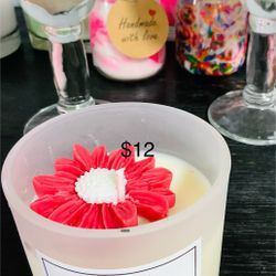 Homemade soy wax candles