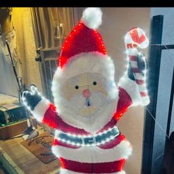 5.5-ft LED Twinkling Santa Yard Decoration