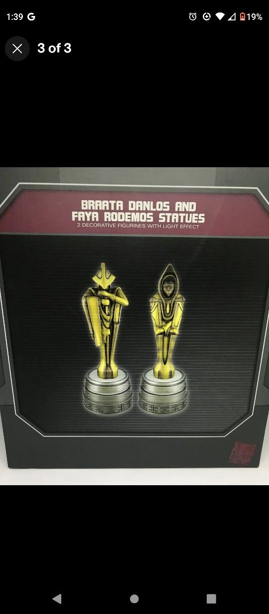 disney parks star wars galaxy's edge braata & faya light up statues figurine