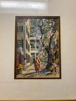 Vintage water color painting