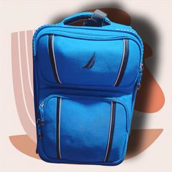 Nautica Blue Rolling Carry-On Suitcase 22” Upright Travel Bag