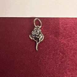 Vintage James Avery Small Rose Charm Sterling Silver HTF Retired $100